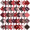 50 Pcs 5 x 5 Inches Christmas Precut Fabric Squares Black Red Cotton Craft Fabric Fat Quarters Snowman Santa Snowflake Fabric Scraps Bundles for Xmas DIY Craft Patchwork Sewing Quilting